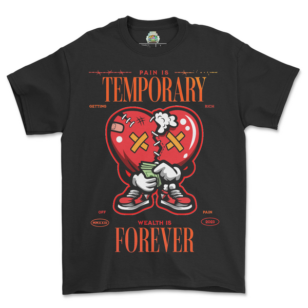 Pain Is Temporary T-Shirt (Red Heart)