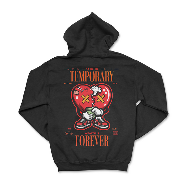 Pain Is Temporary Hoodie (Red Heart)
