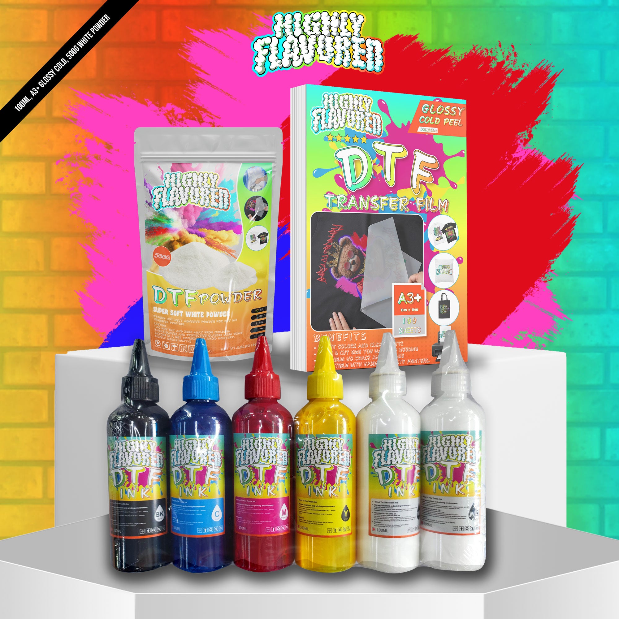 DTF Bundle: A3 - Cold Peel - Soft Powder - Ink Set – Highly Flavored